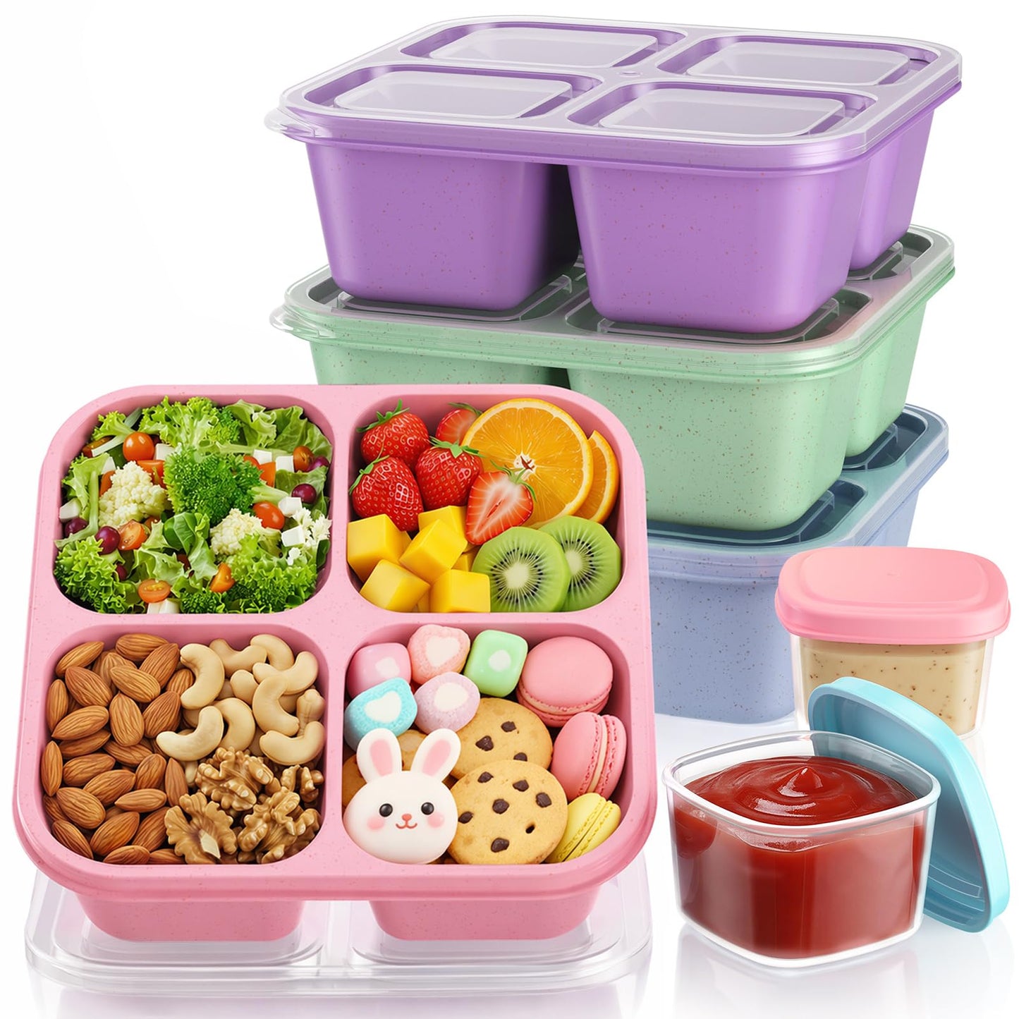 Divided Snack Containers (4PK)