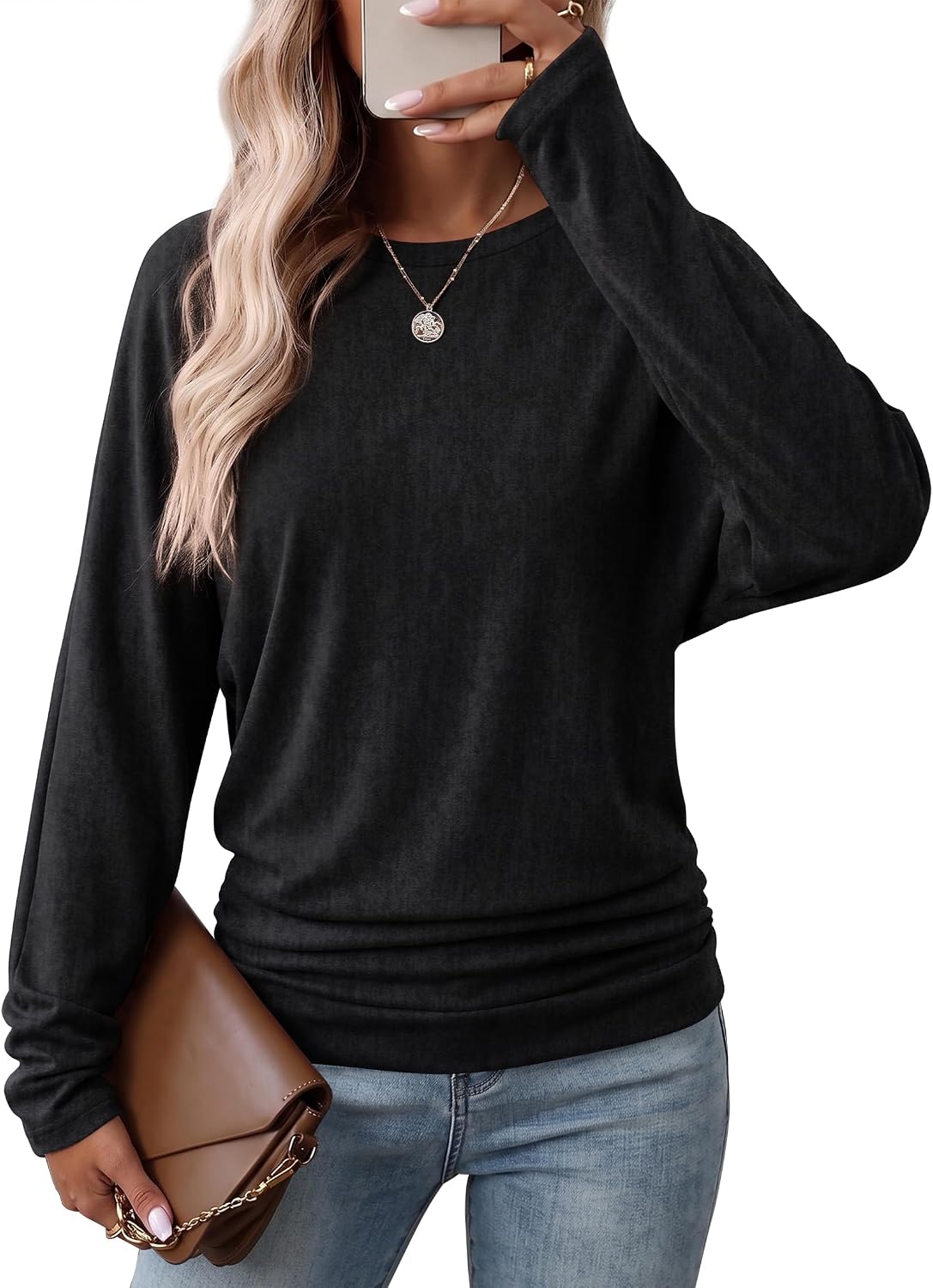 Ruched Lightweight Sweater