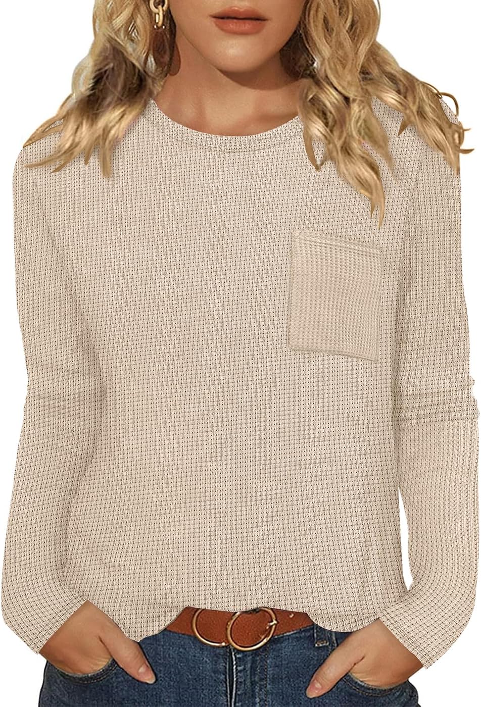 Waffle Knit Dressy Shirt
