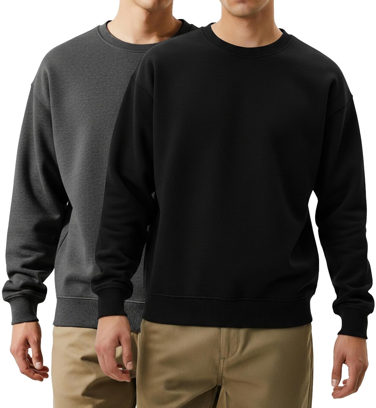 Men's 2pk Fleece Crewneck