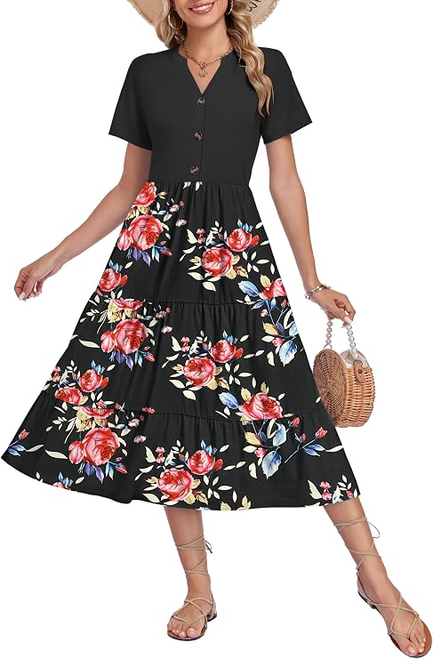 Tiered Midi Dress