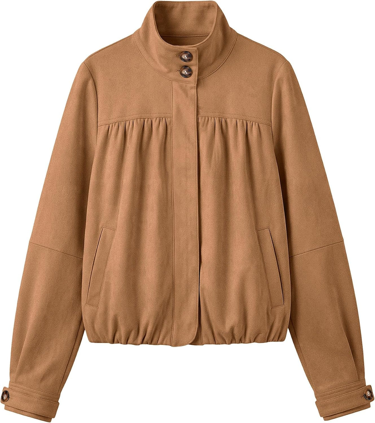 Faux Suede Bubble Jacket