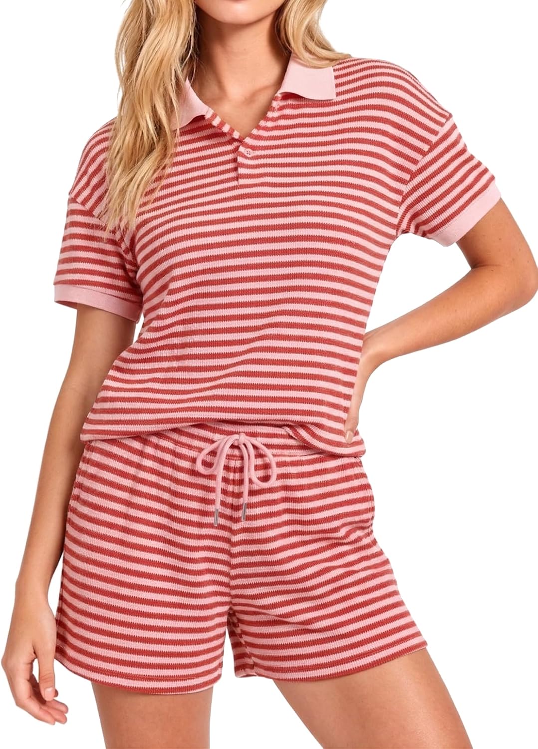 Striped Knit Outfit Set