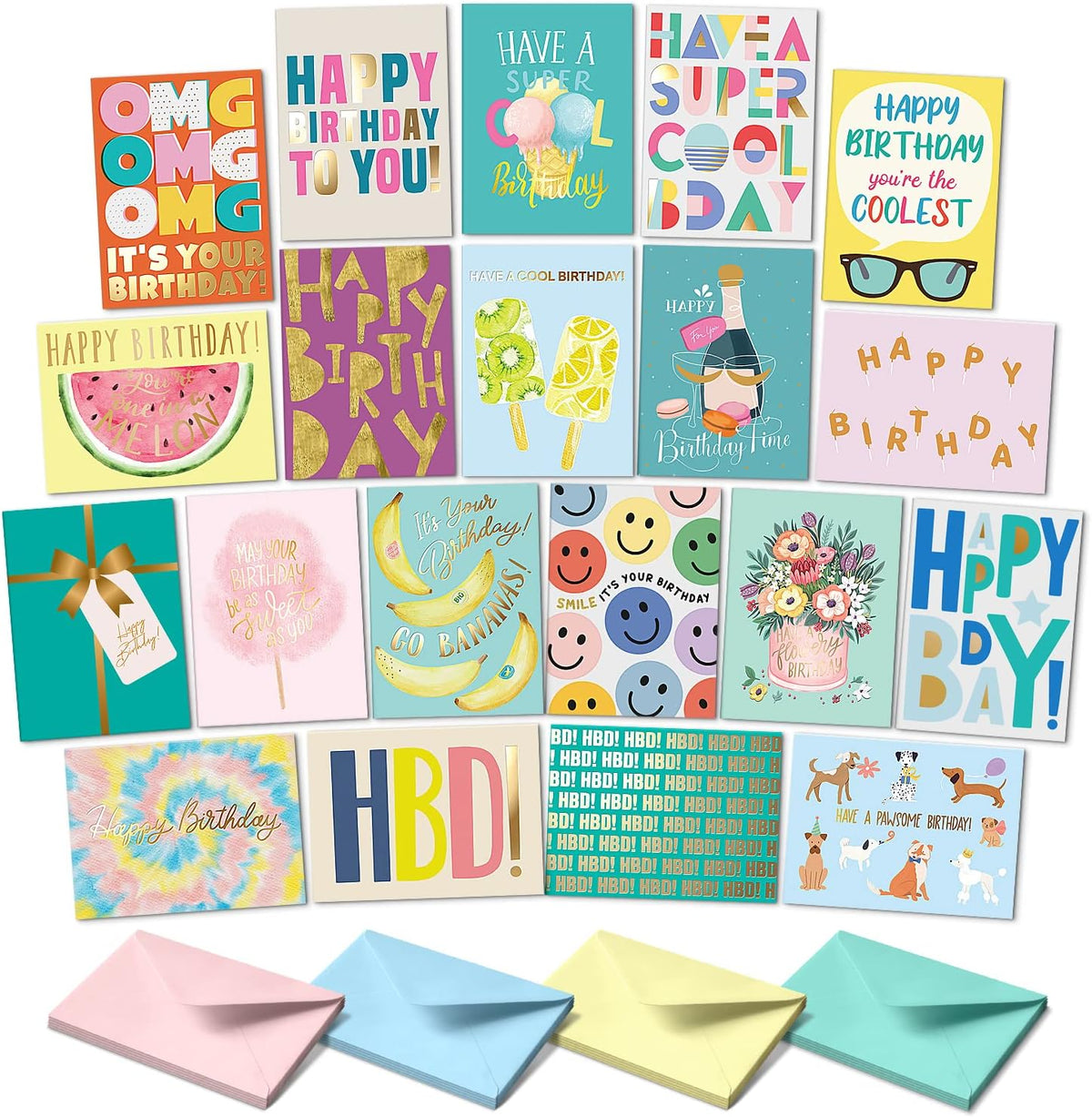 Birthday Card Set (20PK)