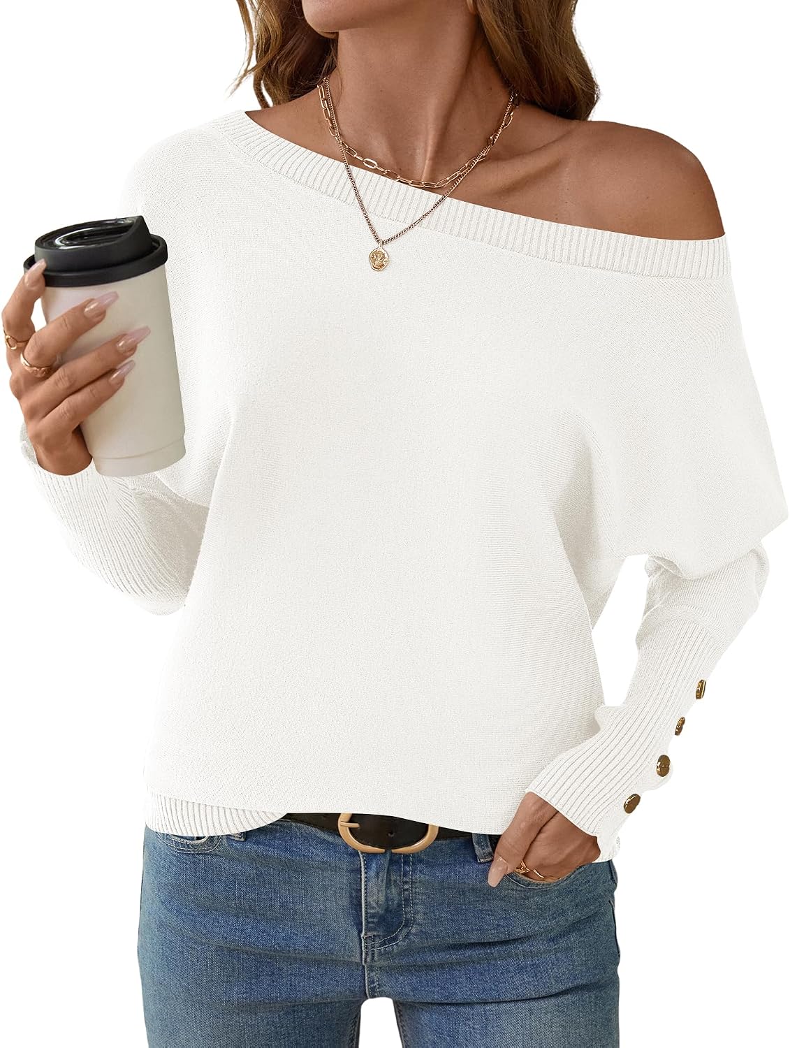 Oversized Off-Shoulder Sweater