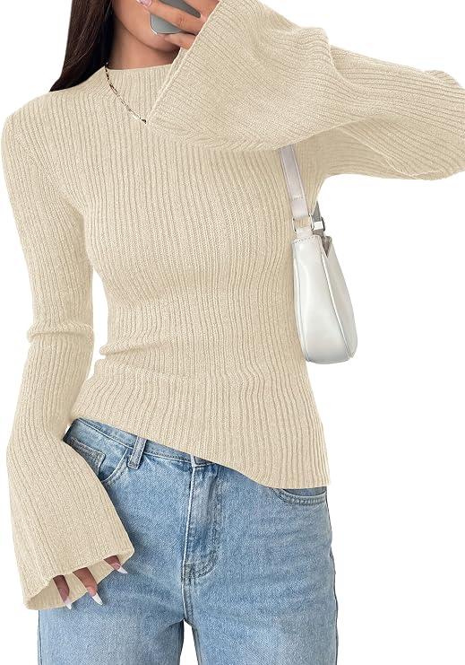 Bell Sleeve Knit Tops