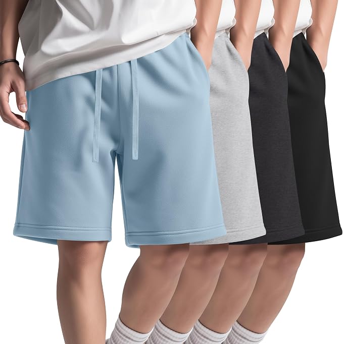Boys Athletic Basketball Shorts (4PK)