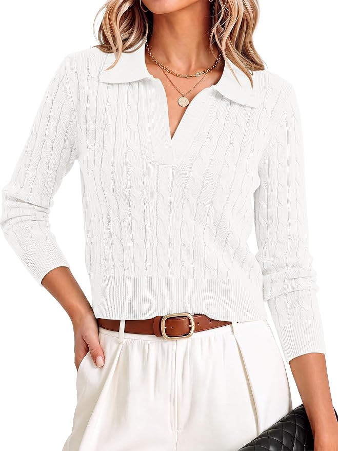 ANRABESS Cable Knit Sweater