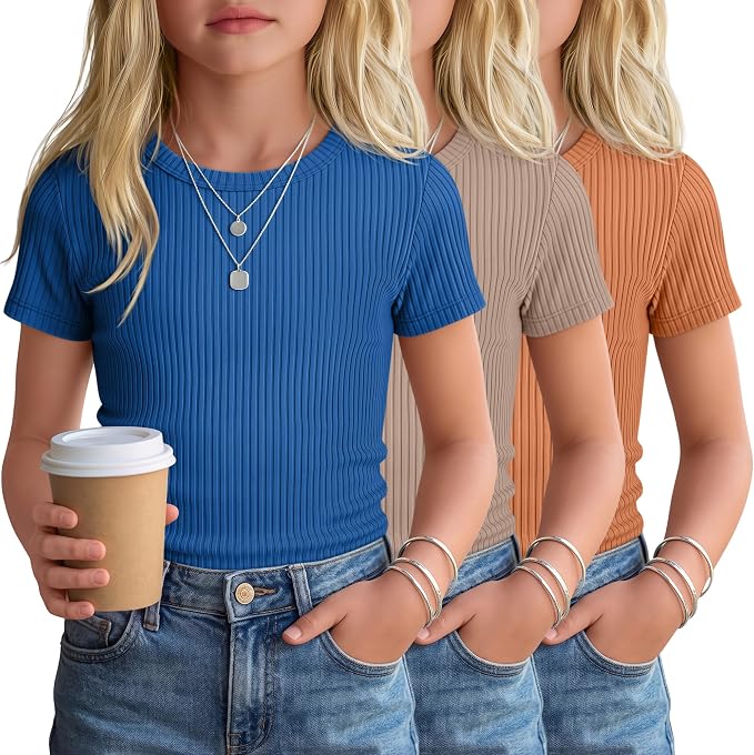 Girls Short Sleeve Tops (3PK)