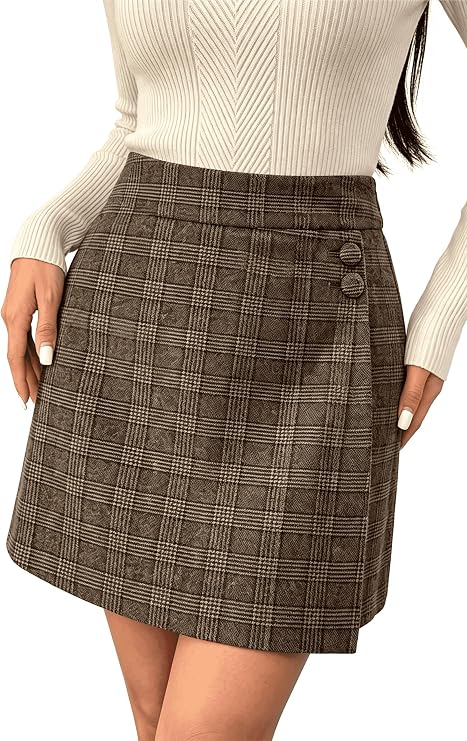 Plaid Wrap Skirt