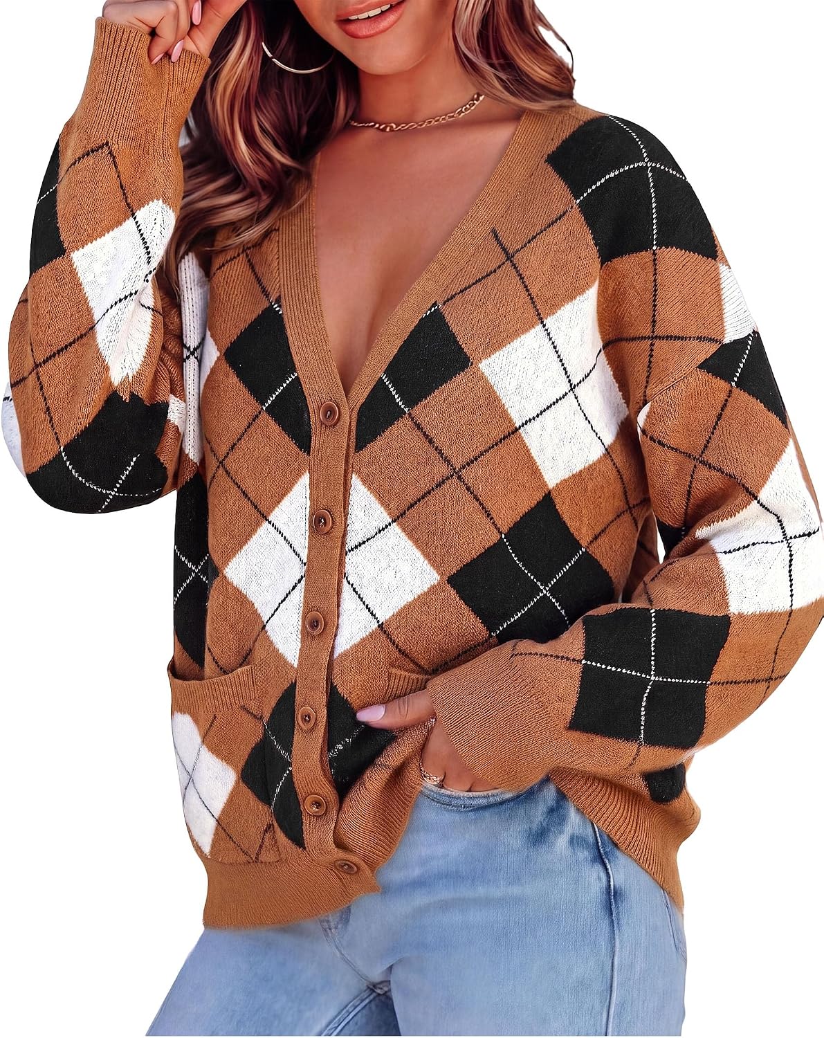Argyle Winter Cardigan