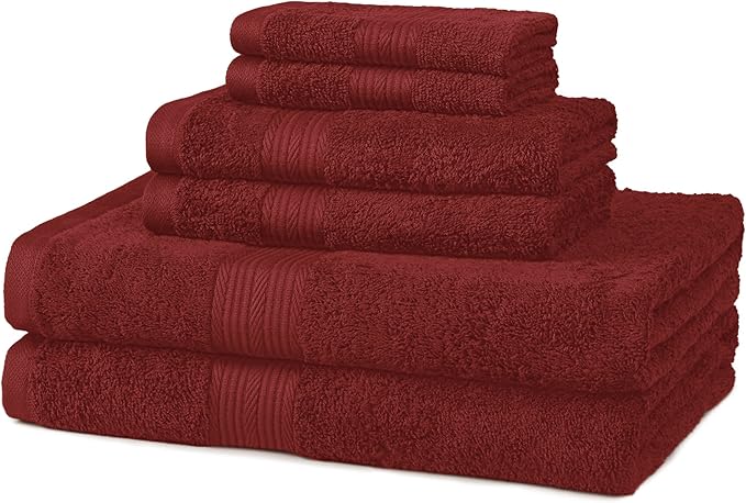 Amazon Basics Cotton Towel Set (6PC)