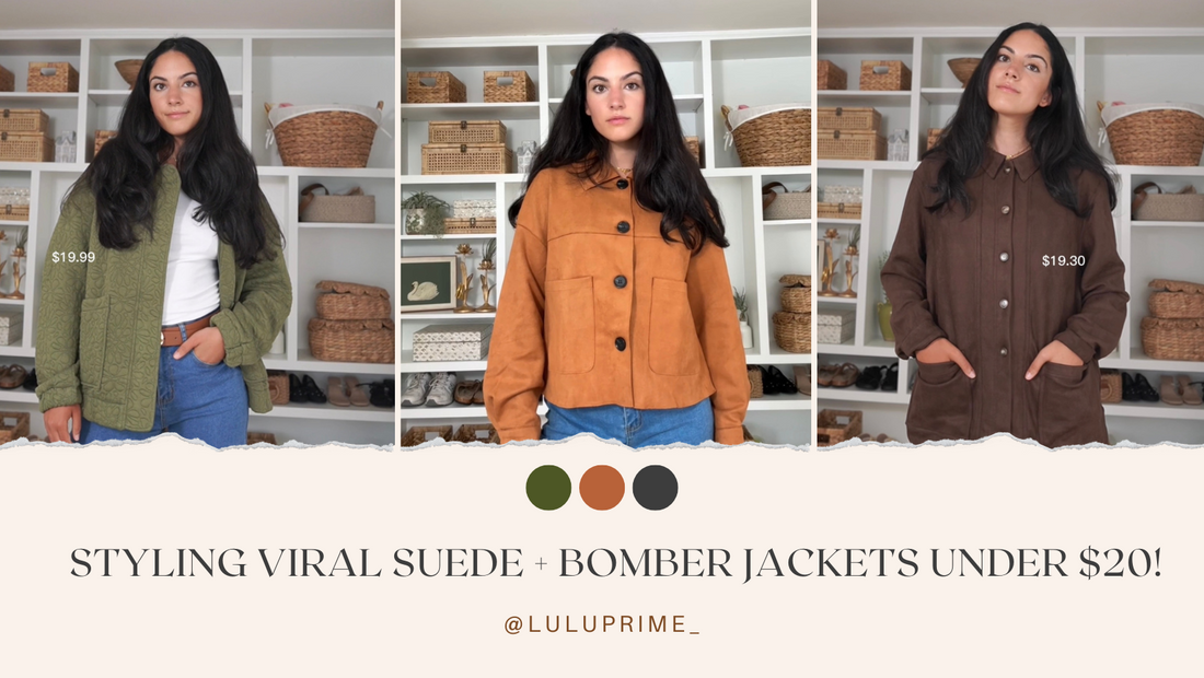 Styling viral suede + bomber jackets under $20✨