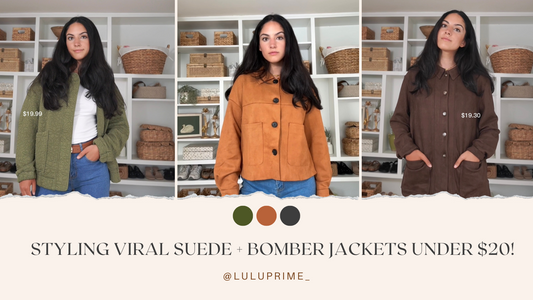 Styling viral suede + bomber jackets under $20✨