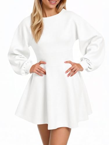 Puff Sleeve Sweater Dress