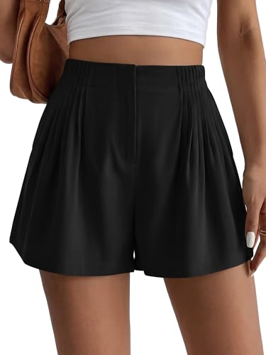 Cotton Pleated Shorts