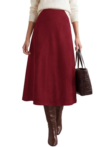 Faux Suede Midi Skirt
