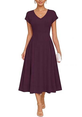 V-Neck Midi Dress
