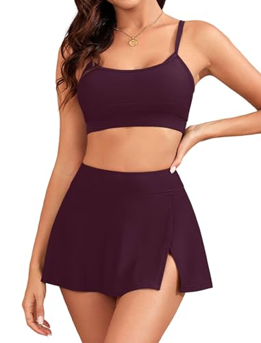 High Waisted Bikini Skirt Set