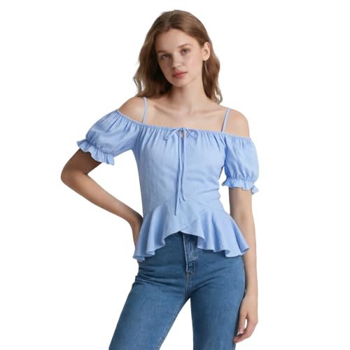 Off Shoulder Puff Blouse