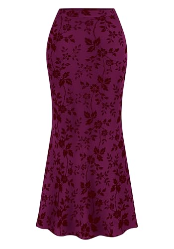 Floral Mesh Maxi Skirt