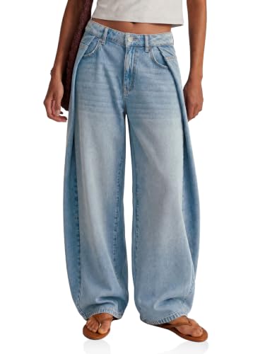 Baggy Pleated Jeans