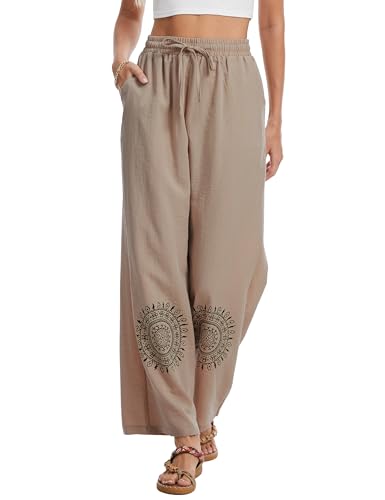 Cotton and Linen Blend Pants