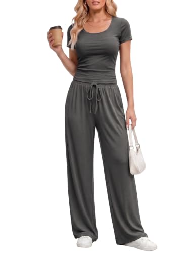 Black Ribbed Lounge Set