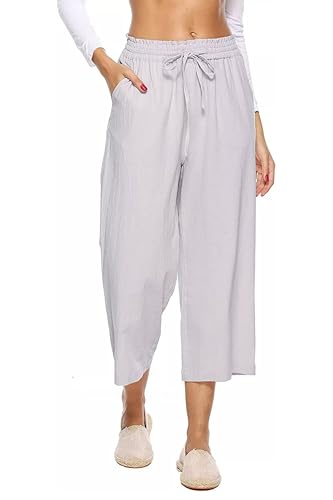 Cottton Linen Capri Pants