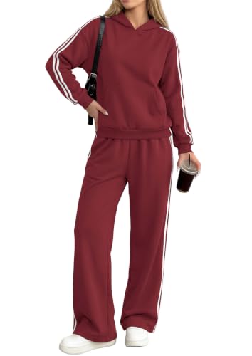 Hooded Stripe Lounge Set