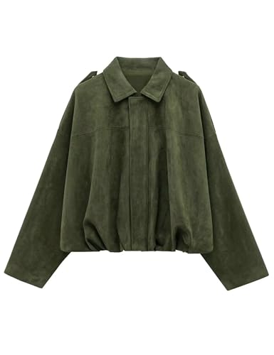 Faux Suede Cropped Bomber