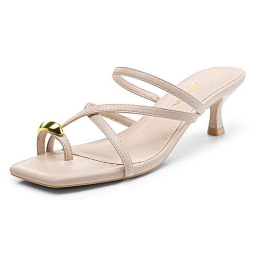 Square Open Toe Kitten Heels