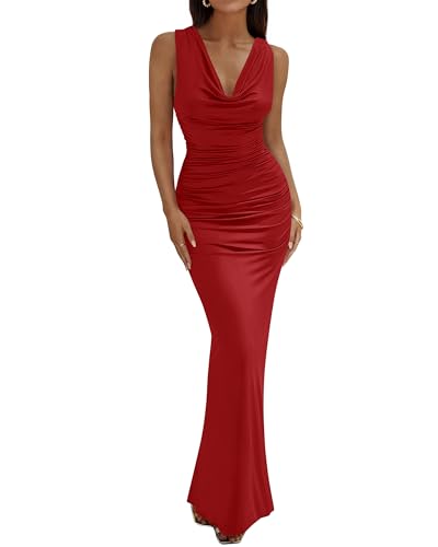 Cowl Neck Cocktail Dress