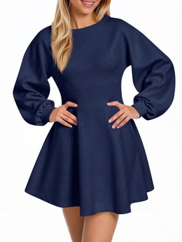 Puff Sleeve Sweater Dress