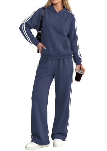 Hooded Stripe Lounge Set