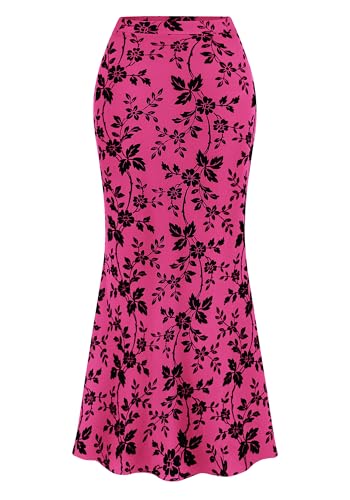 Floral Mesh Maxi Skirt