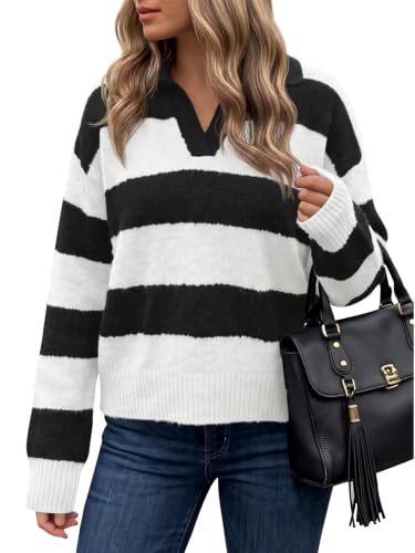 Striped Polo Sweater