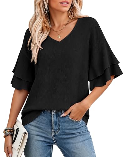Ruffle Sleeve Blouse