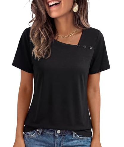 MFAVIP Short Sleeve Shirts for Women Tunic Tops