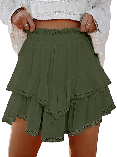 High Waist Ruffle Skort