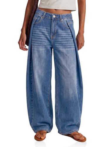 Baggy Pleated Jeans