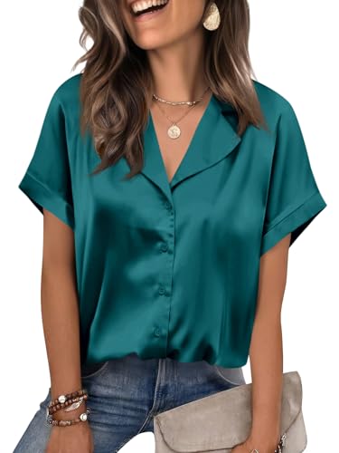 Satin V-Neck Blouse