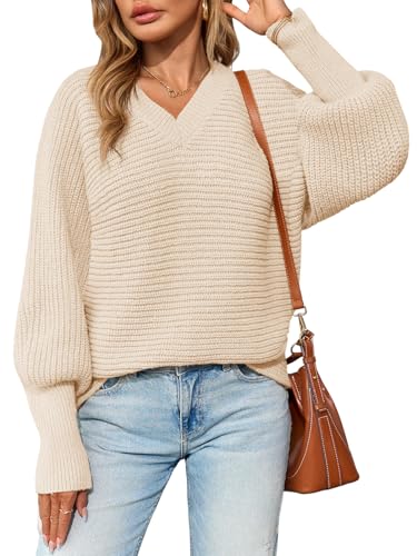 V Neck Batwing Sweater