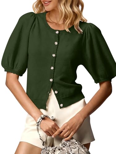 Puff Short Sleeve Cardigan