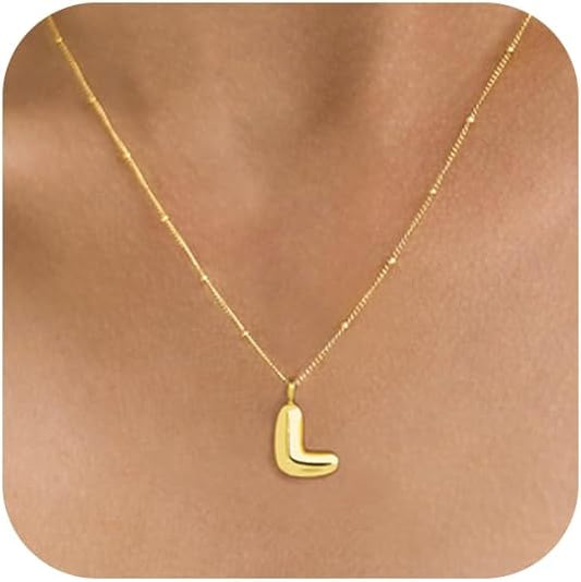 Bubble Initial Necklace