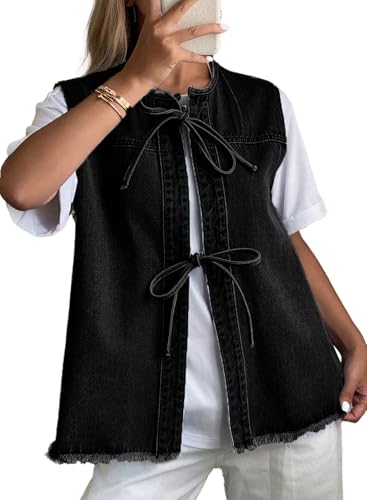 Distressed Denim Vest