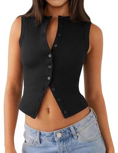 Button Down Tank Top