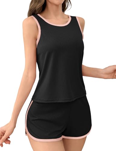 Contrast Trim Pajama Set
