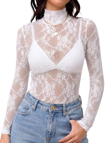 Mesh Turtleneck Top