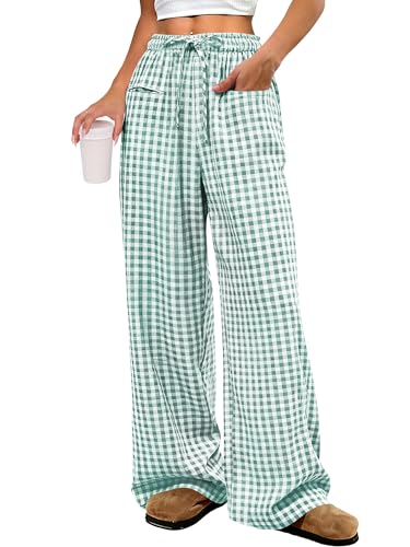 ANRABESS Striped Gingham Pants
